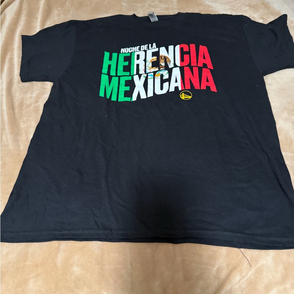 Black Graphic Herencia Mexicana Bay Area Men's T-Shirt Large